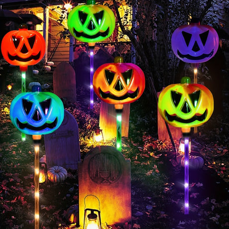 Solar Pumpkin Garden Lights, 6 Lights