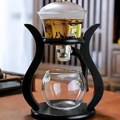 Glass Teapot Set with Infuser, Black