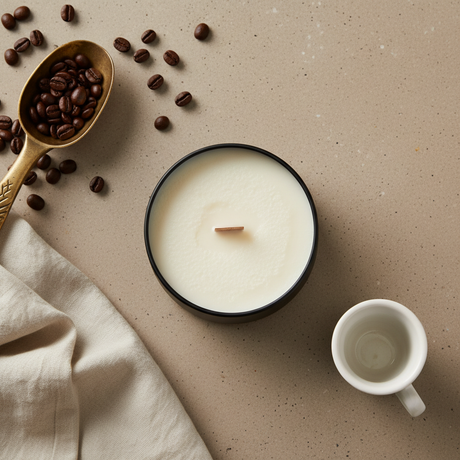Candle Cedar & Leather / Black Coffee – Black Tin