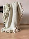 Handwoven cotton blanket in a special weave