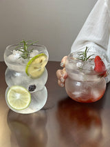 Stacked Bubble Glass Tumbler