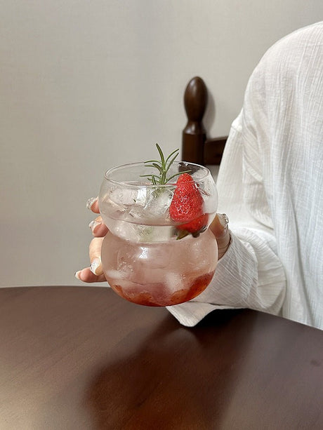 Stacked Bubble Glass Tumbler
