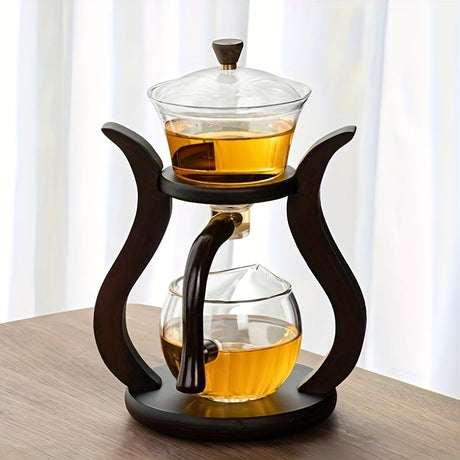 Glass Teapot Set with Infuser, Black