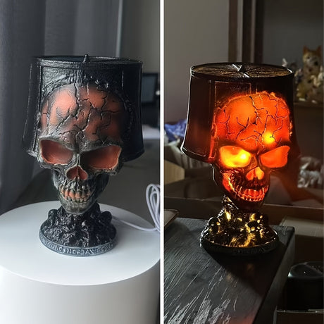 Lava Skull Table Lamp, USB, 20 cm