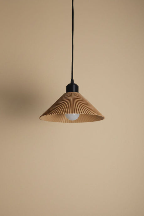 Colt pendant light in plant-based composite, narrow shade