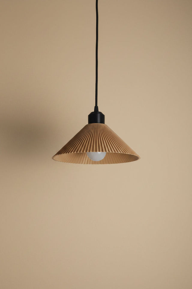 Colt pendant light in plant-based composite, narrow shade