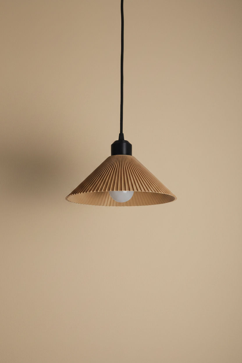 Colt pendant light in plant-based composite, narrow shade