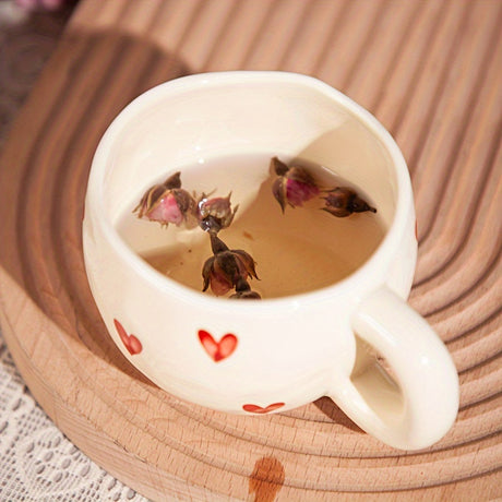 Heart-Shaped Ceramic Mug