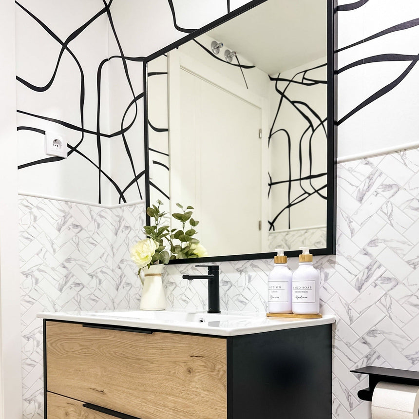 Rectangular Mirror Matte Black Frame