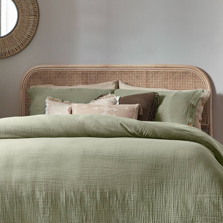Duvet Cover Lark Muslin – Eucalyptus