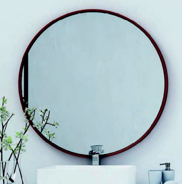 Round Mirror Matte Black Frame