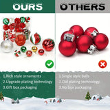 Christmas Bauble Set, Red and Green, 106 Pieces