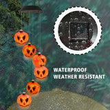 Solar Pumpkin Wind Chime Lights, 6 Pumpkins