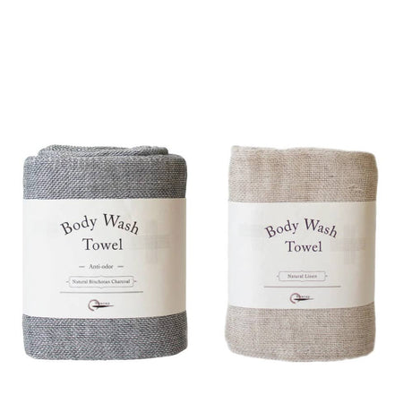 Bath Towel Binchotan Linen – Natural Linen – 32 × 85 cm