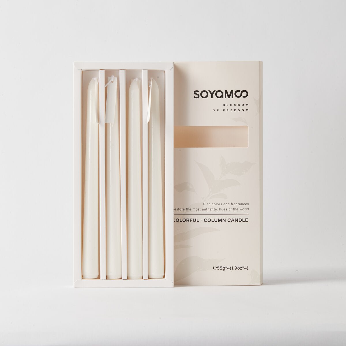 Fresh Linen Colored Taper Candles