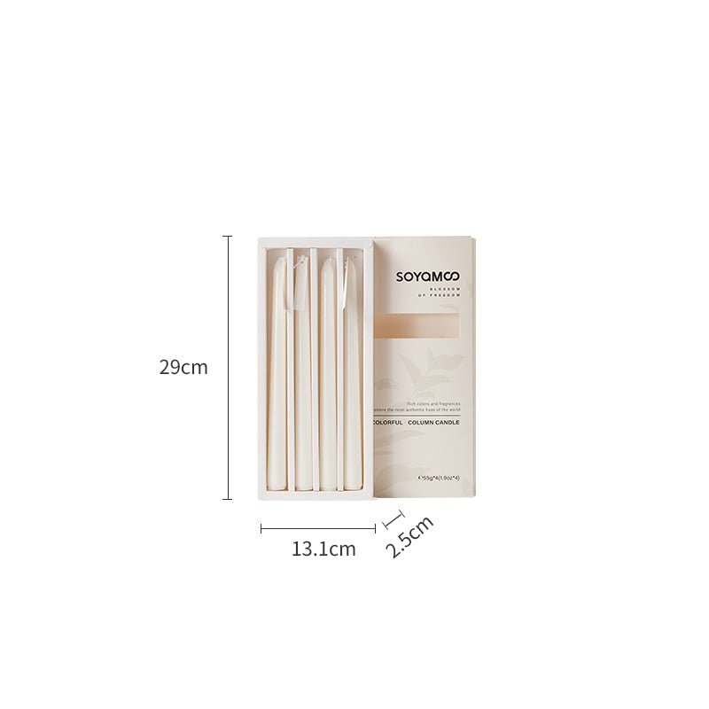 Fresh Linen Colored Taper Candles