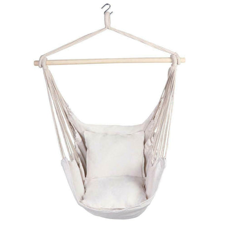 Hanging Chair with Cushions, Off-White