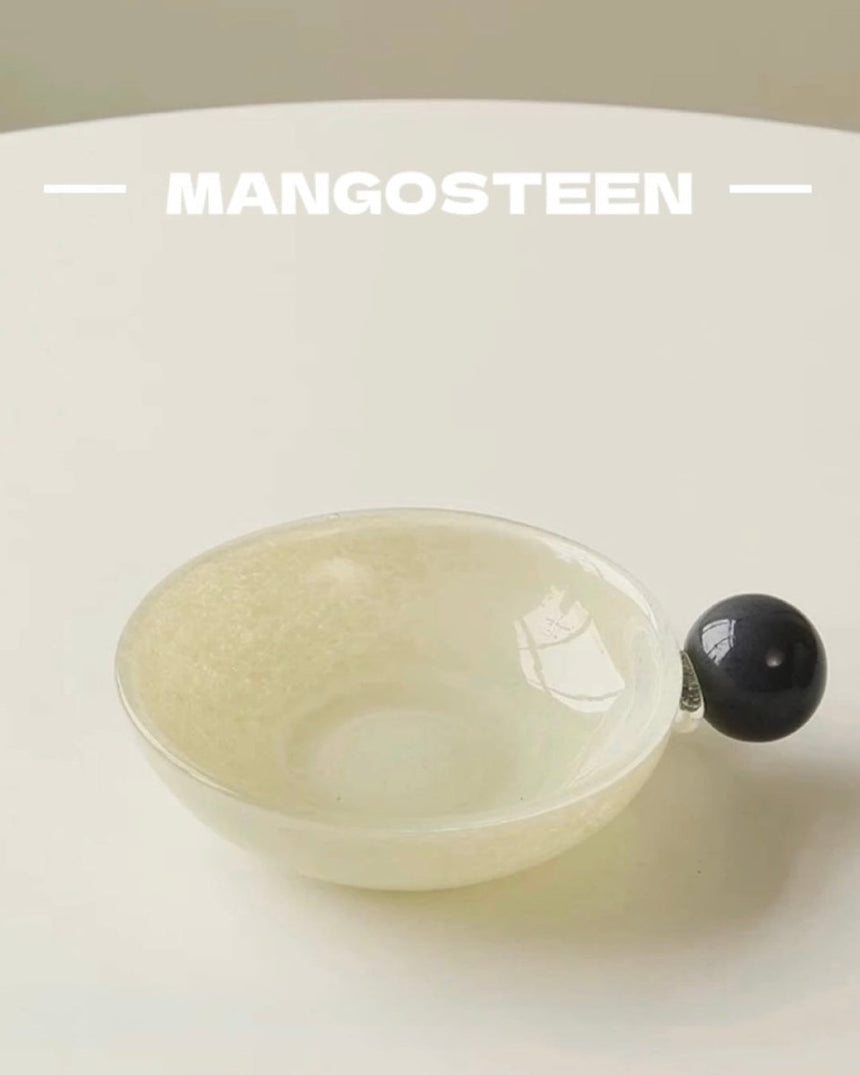 Handblown Bonbon Whimsical Salad Snack Desert Bowl, Eclectic Decorative Bowl