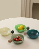 Handblown Bonbon Whimsical Salad Snack Desert Bowl, Eclectic Decorative Bowl
