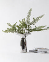 Handcrafted Silver-Glaze Ceramic Vase