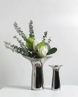 Handcrafted Silver-Glaze Ceramic Vase