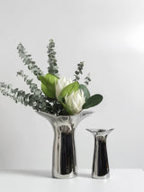 Handcrafted Silver-Glaze Ceramic Vase