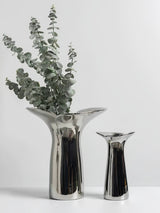 Handcrafted Silver-Glaze Ceramic Vase