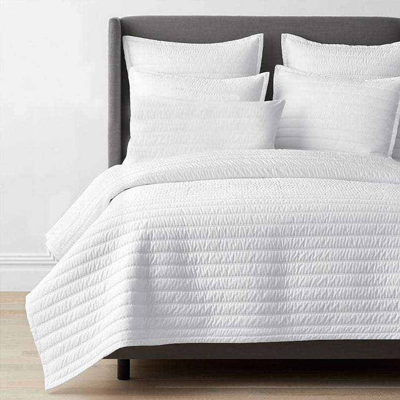 Channel stitch - Linen Cotton Quilt Sets