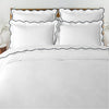 Waves - Linen Cotton Embroidered Edge Duvet Cover Sets