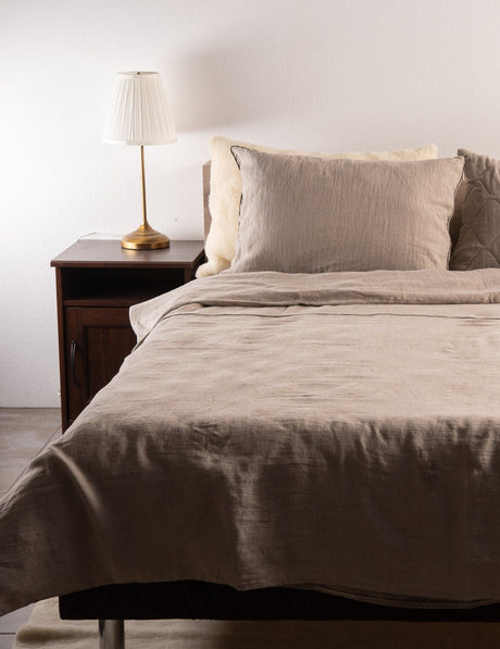 Linen Pillow with Wool Filling, Adjustable