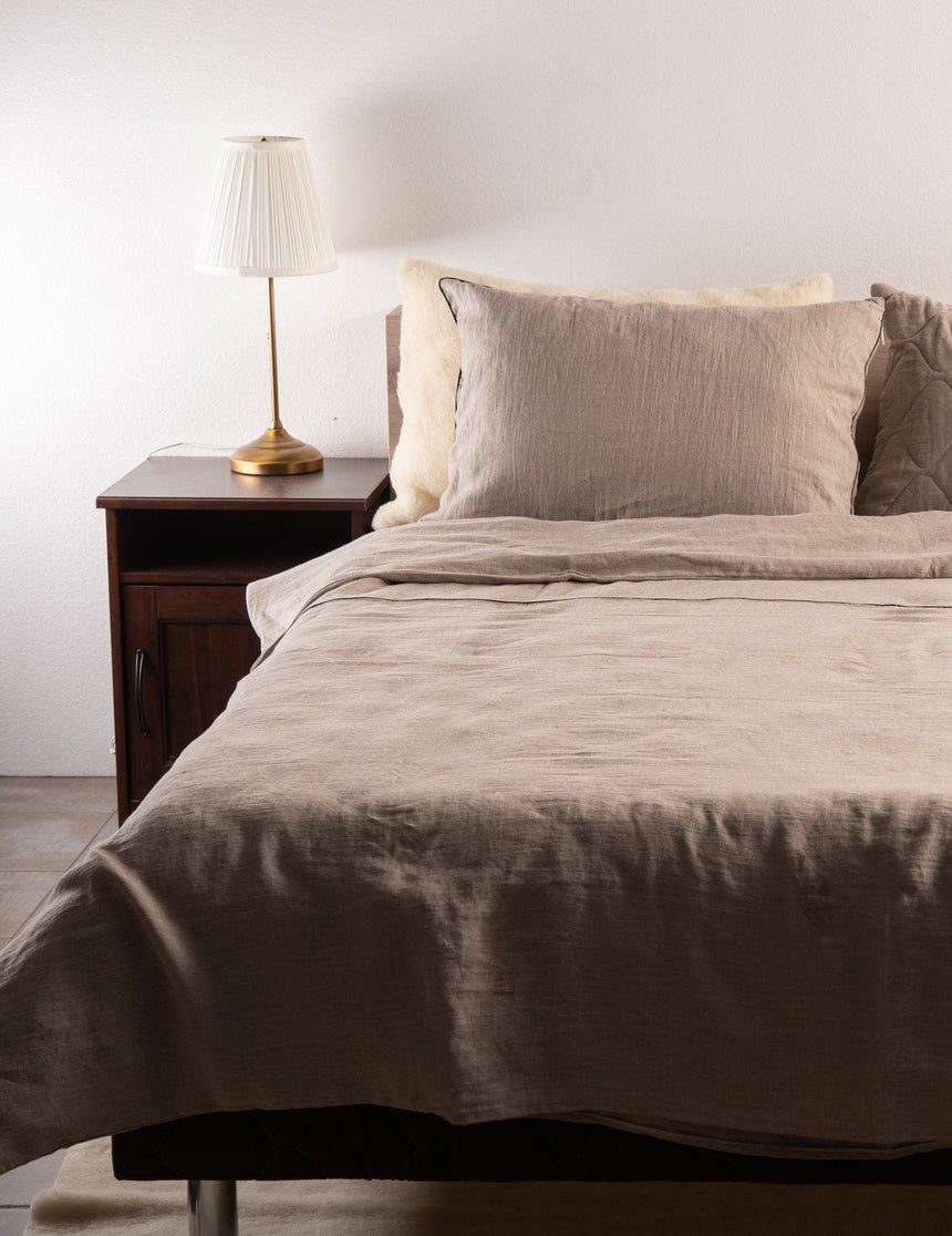 Linen Pillow with Wool Filling, Adjustable