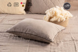 Linen Pillow with Wool Filling, Adjustable