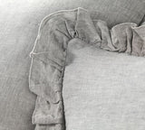 Light Grey - 100% Pure Linen | Linen Cotton Mix | 3 Piece Ruffle Duvet Cover Set | Handmade | Pre-washed | Soft