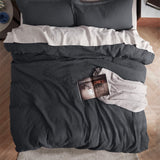 Waffle Weave Linen Cotton Duvet Cover Sets