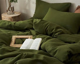Waffle Weave Linen Cotton Duvet Cover Sets