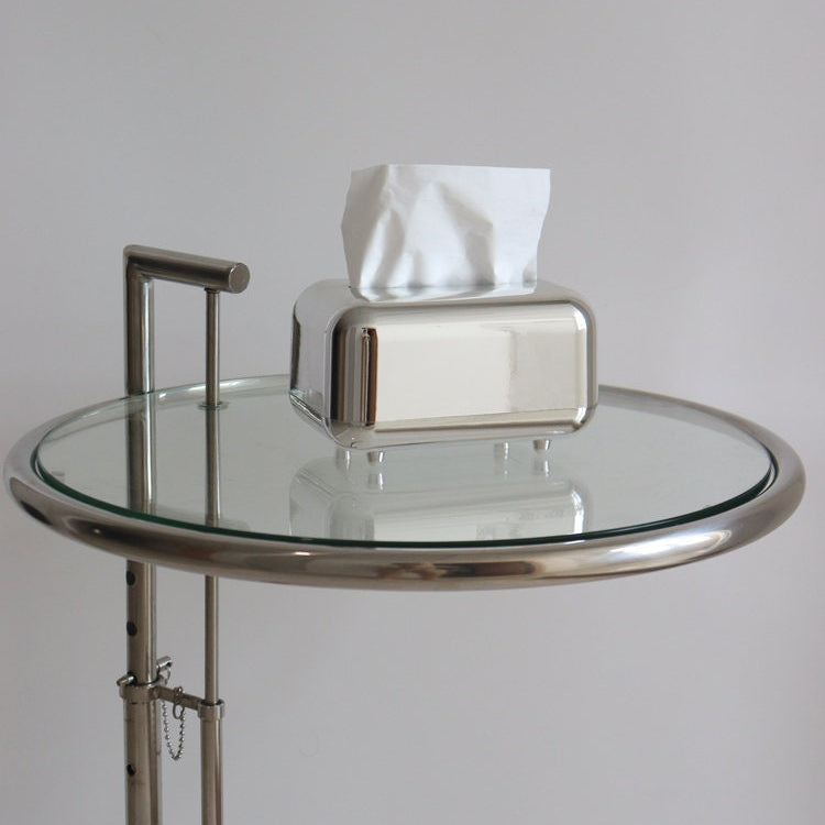 Mirror Silver Tissue Box Cover