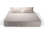 Natural linen pillowcase, Oxford style