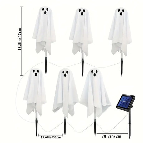 Solar Ghost Garden Lights, 6 Pack