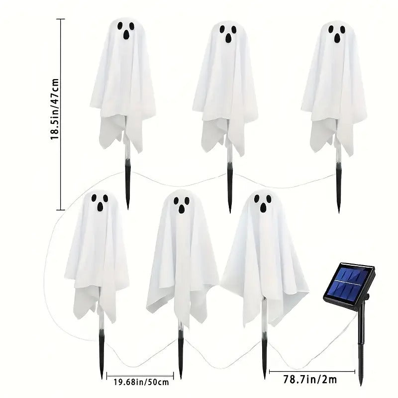 Solar Ghost Garden Lights, 6 Pack