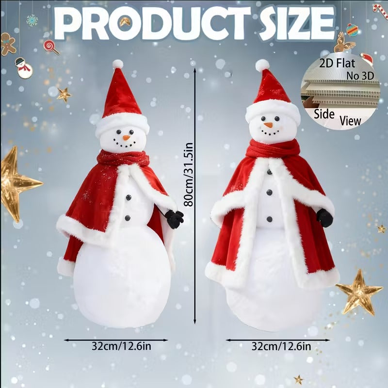 Snowman Lawn Decorations, 80 cm, Set of 2