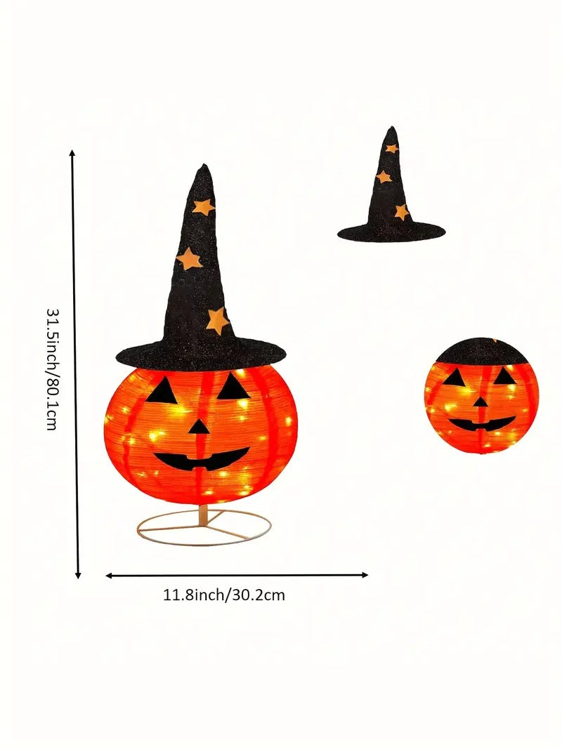 Foldable Pumpkin Light with Hat, 80.1 cm