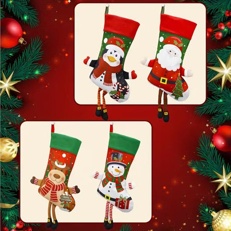 Christmas Stocking Set Holiday Decorations (4pcs)-3