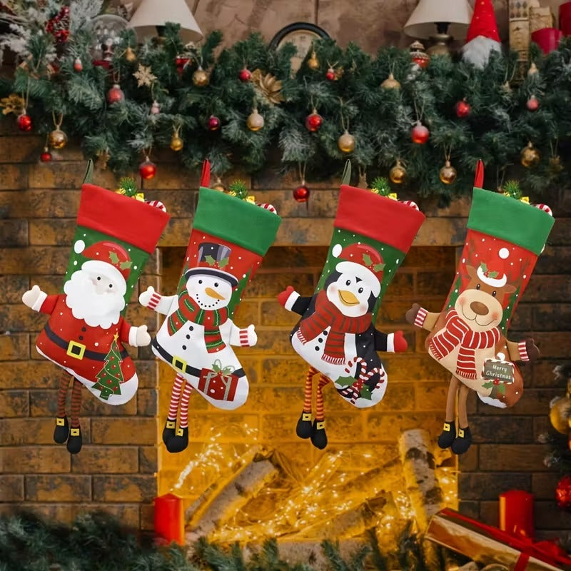 Christmas Stocking Set Holiday Decorations (4pcs)-4