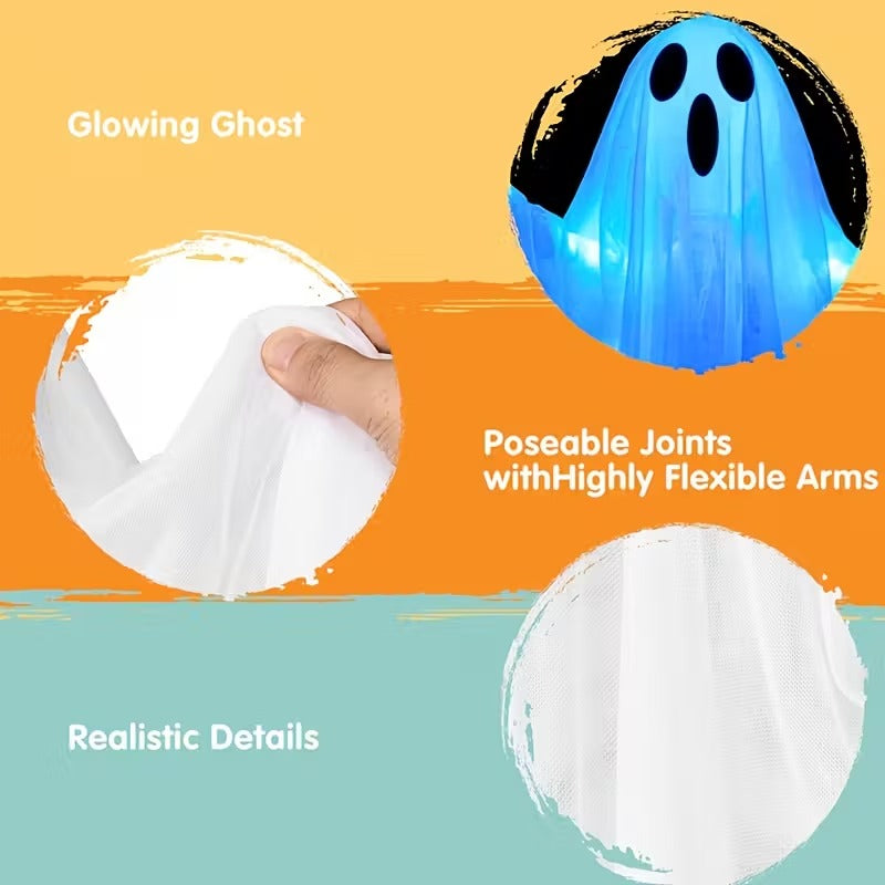 Hanging Light-Up Ghost, 119 cm