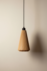 Kai pendant light in plant-based composite, geometric shade