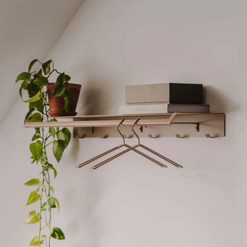 Wall Coat Rack Lyon – Shelf with Hooks