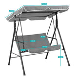 Grey garden swing bed