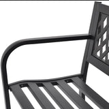 Metal-frame garden bench