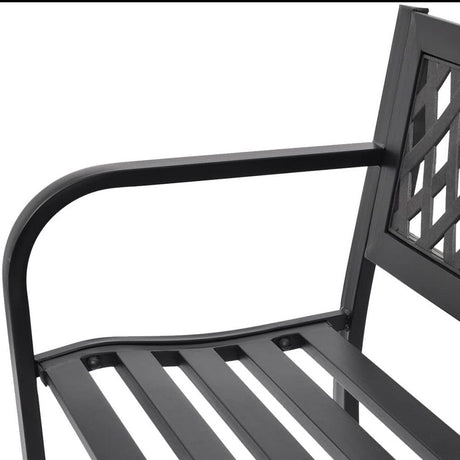 Metal-frame garden bench