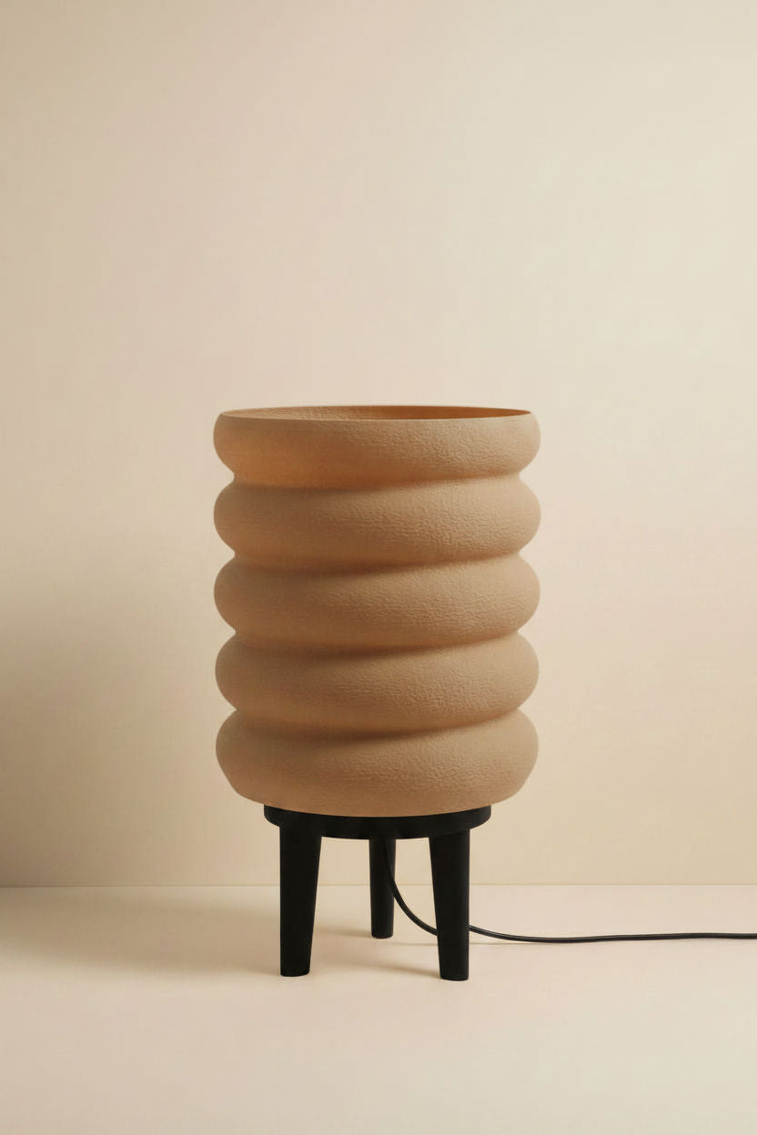 Luan table lamp in plant-based composite